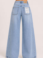 JEAN WIDE LEG RAYA TRASERA