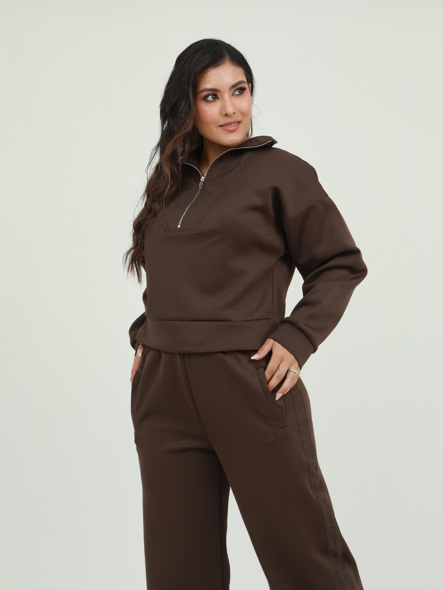 SET CHAQUETA CUELLO ALTO CIERRE FRONTAL