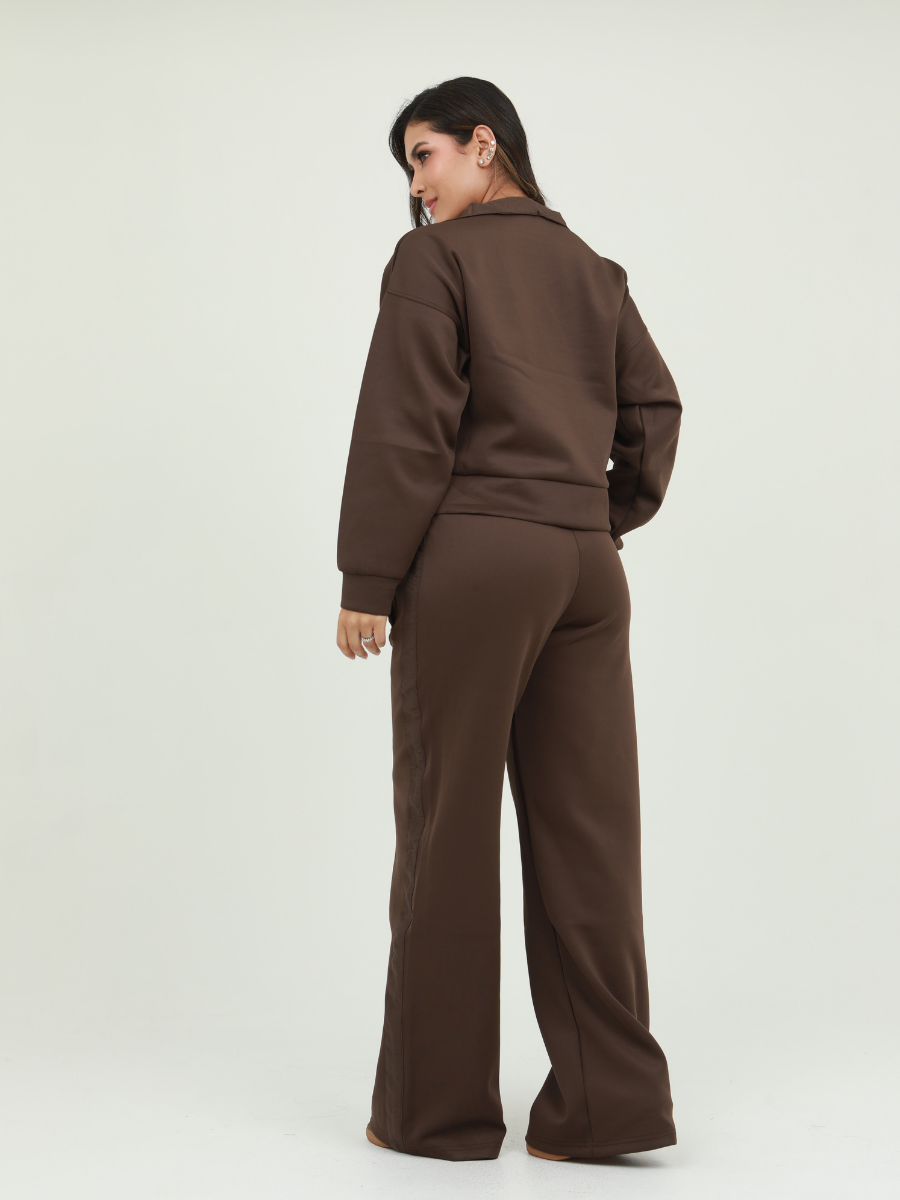 SET CHAQUETA CUELLO ALTO CIERRE FRONTAL