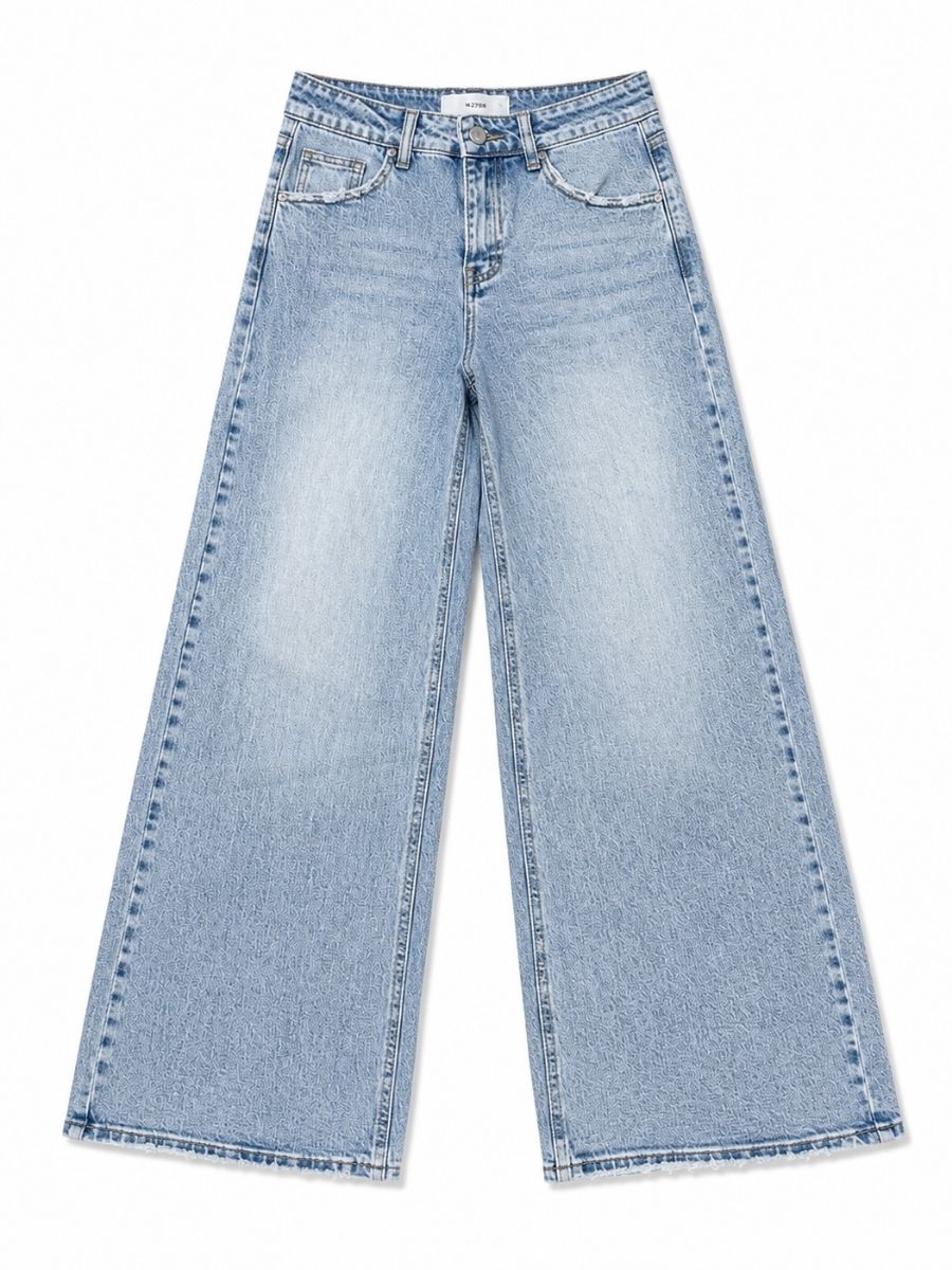 JEAN WIDE LEG RAYA TRASERA