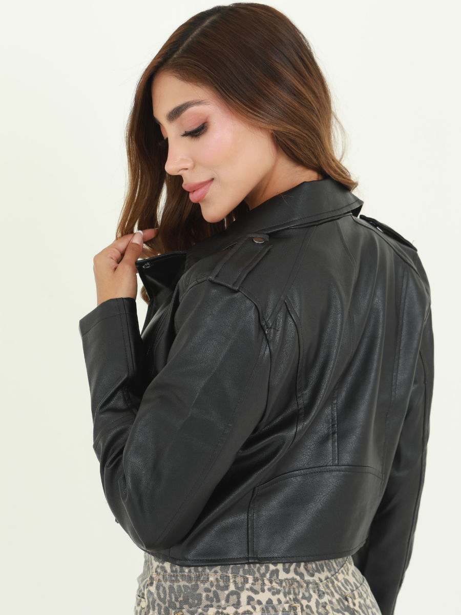 CHAQUETA POLIPIEL CIERRE LATERAL