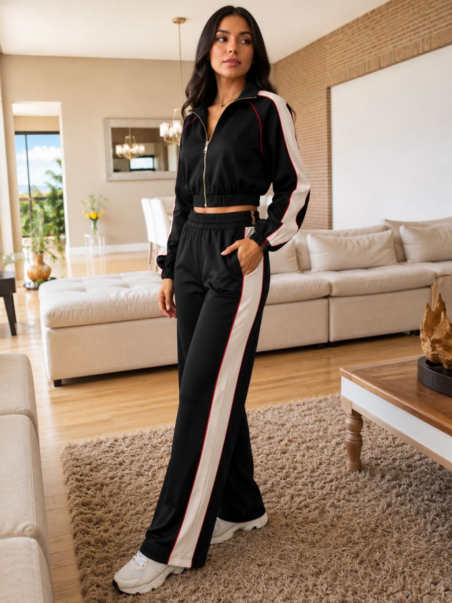 CONJUNTO CHAQUETA CORTA DOBLE LINEA LT