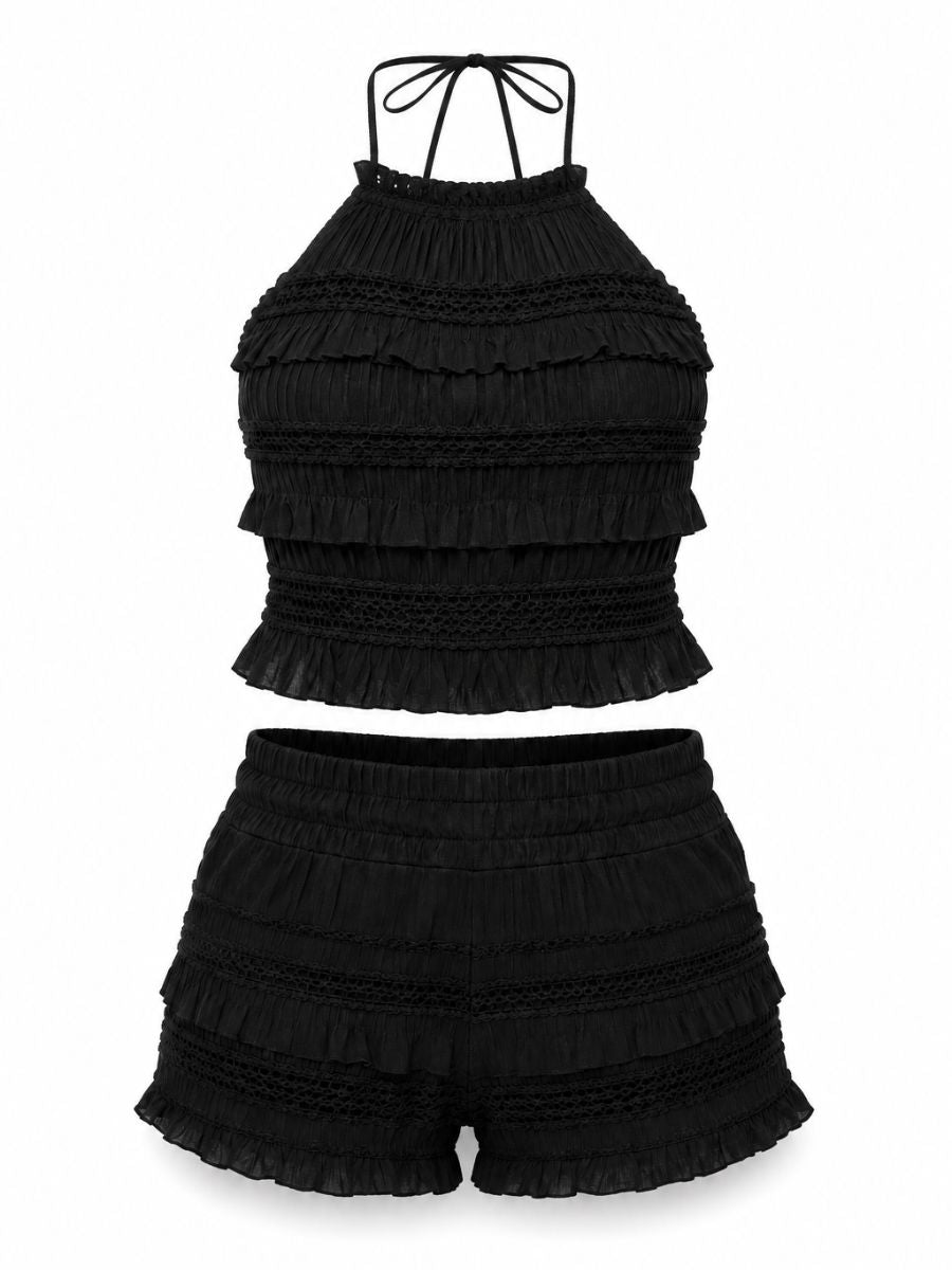 SET SHORT BLUSA ESCOTE