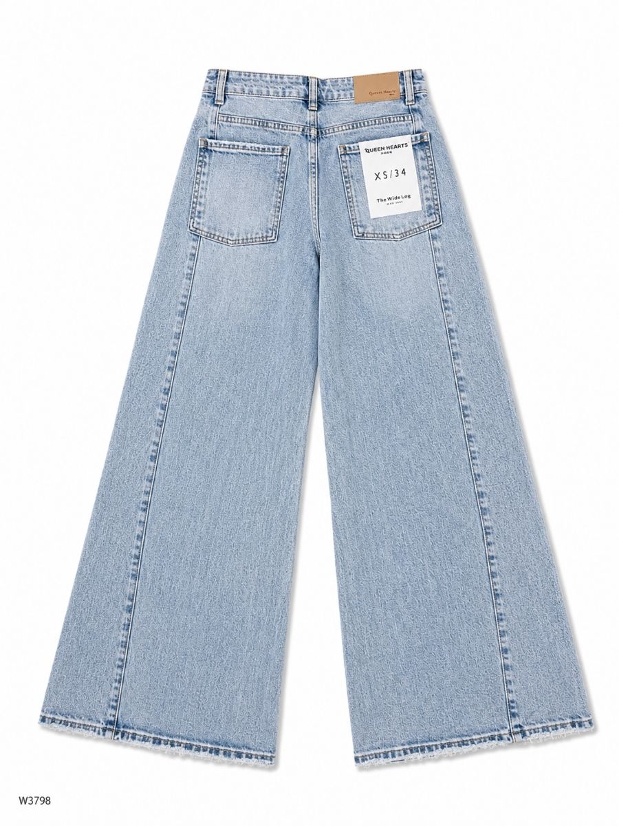 JEAN WIDE LEG RAYA TRASERA