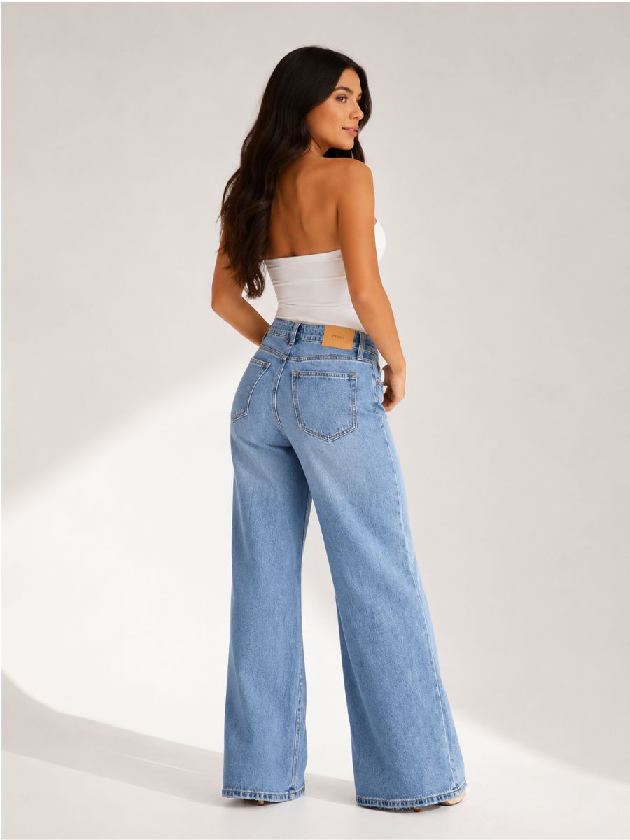 JEAN INSEAM WIDE LEG
