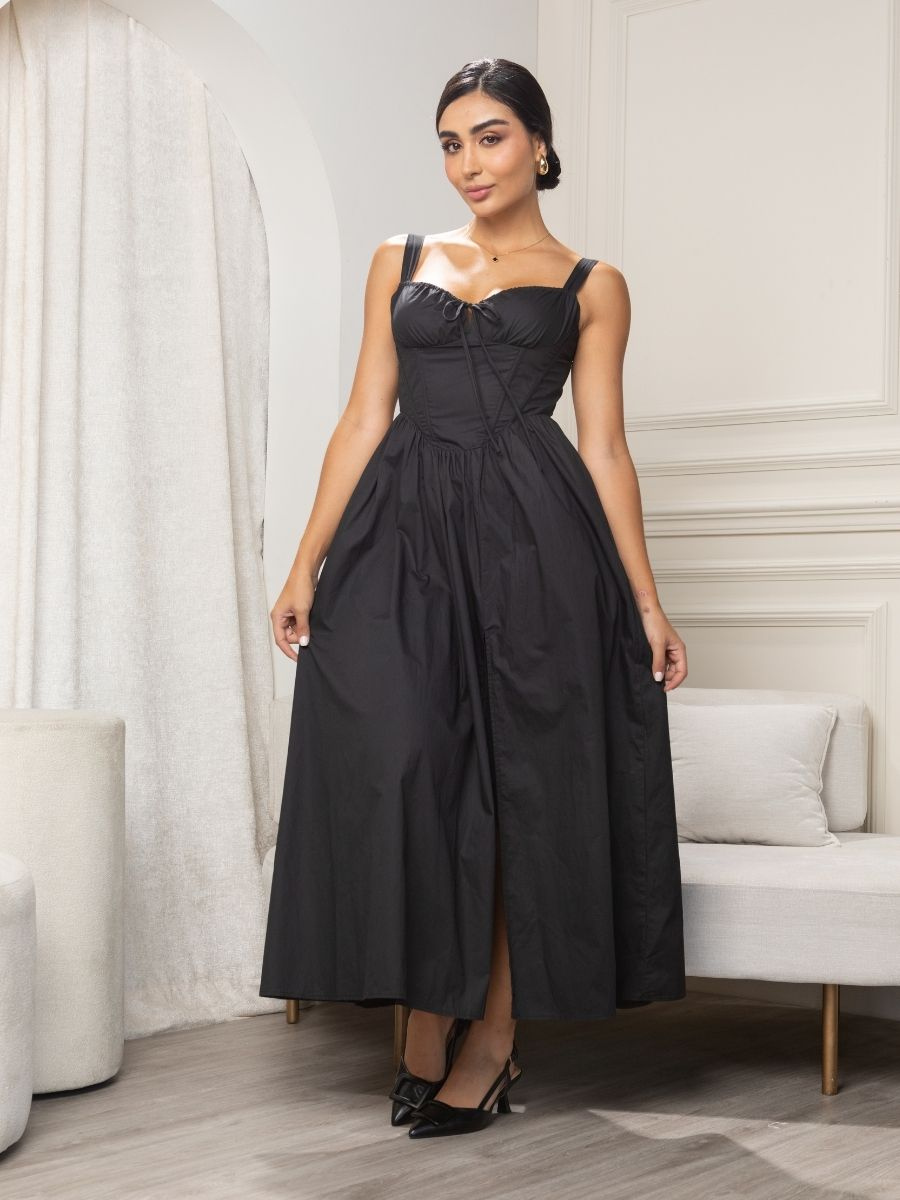 VESTIDO LARGO POPELINA