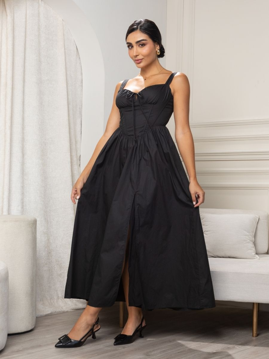 VESTIDO LARGO POPELINA