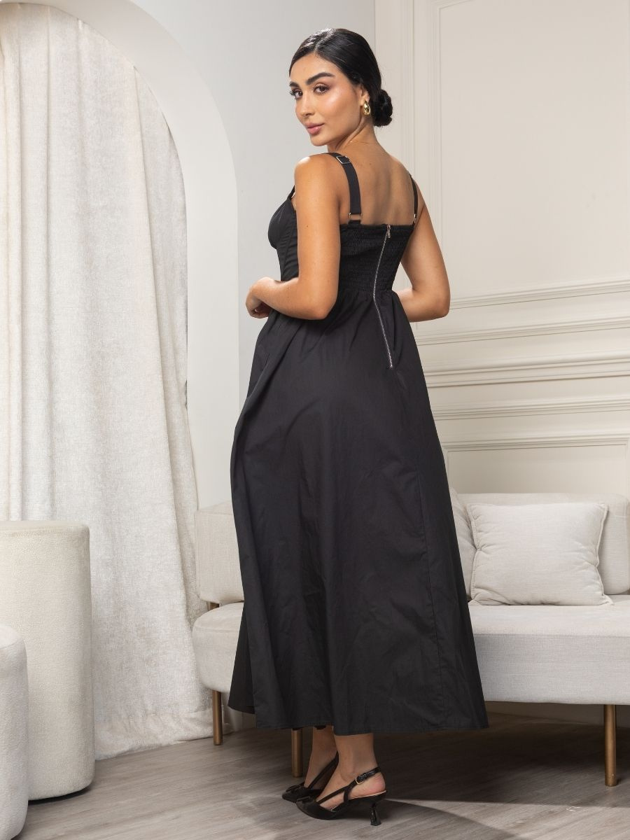 VESTIDO LARGO POPELINA