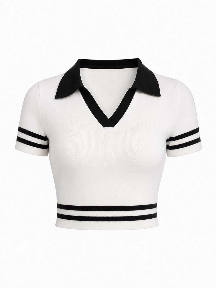 BLUSA CUELLO POLO
