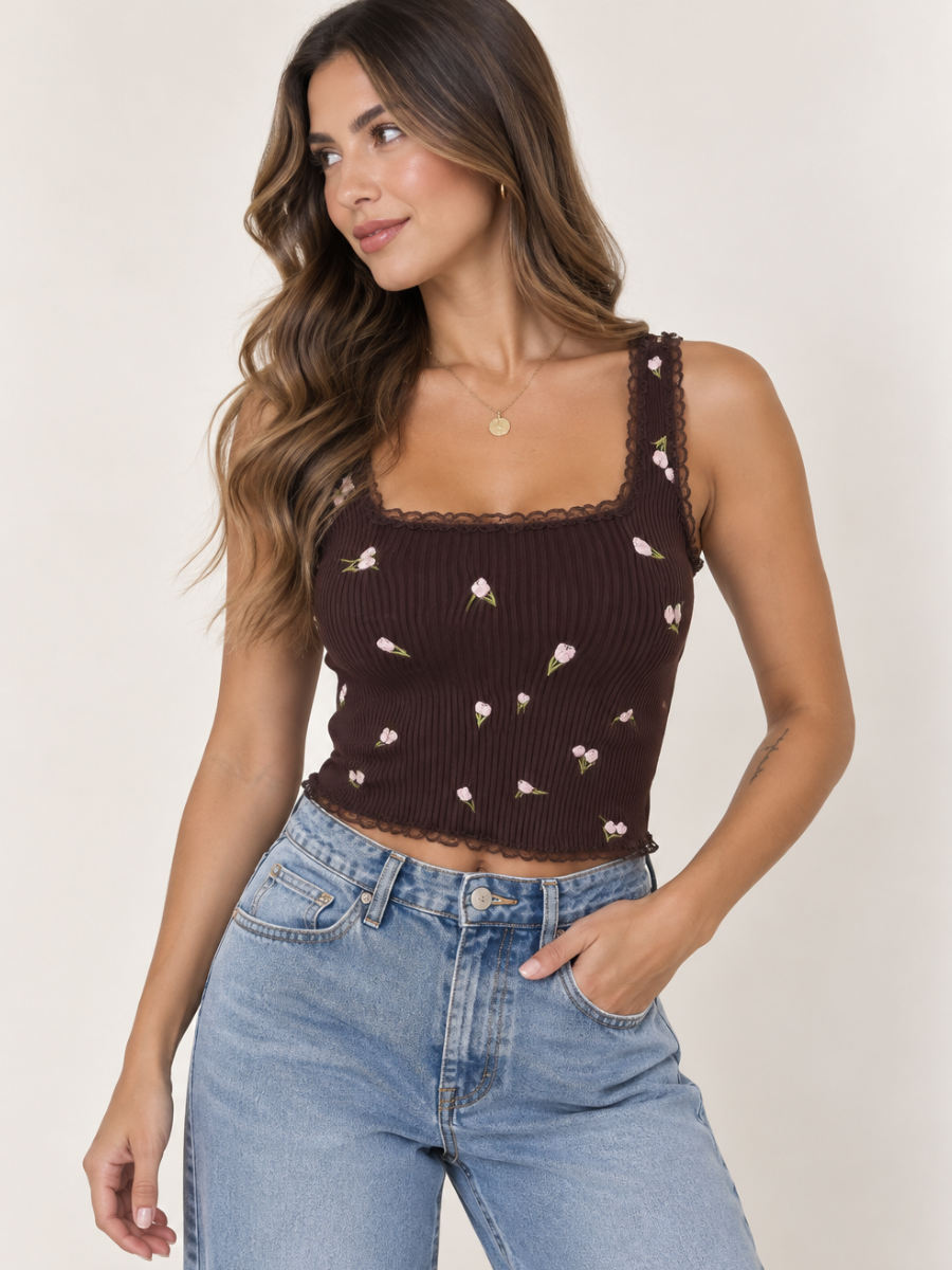 BLUSA HILO DETALLE BORDADO