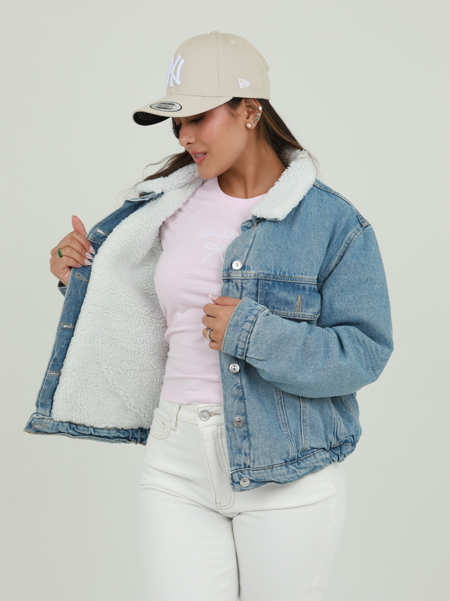 CHAQUETA JEAN CUELLO OV