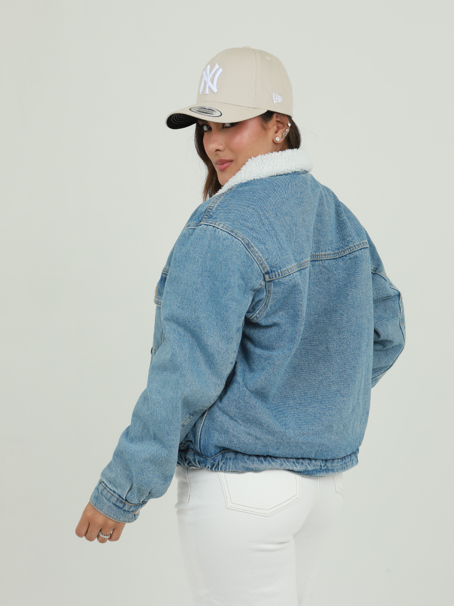 CHAQUETA JEAN CUELLO OV