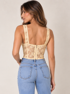 BLUSA CORTA ENCAJE DELICADO