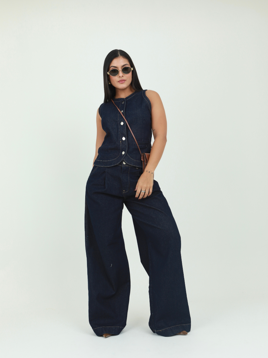 SET DENIM PANTALON Y CHALECO