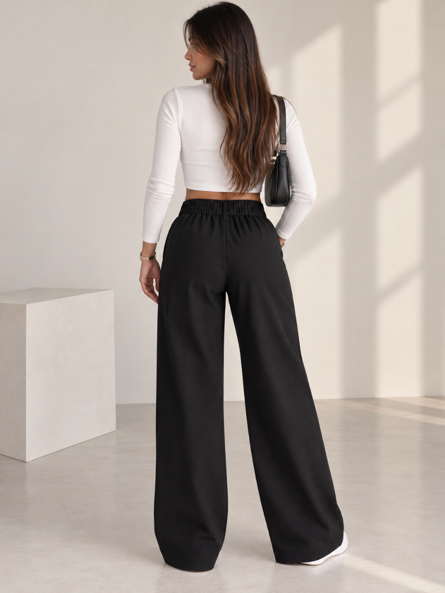 PANTALON BICOLOR BORDE CINTURA