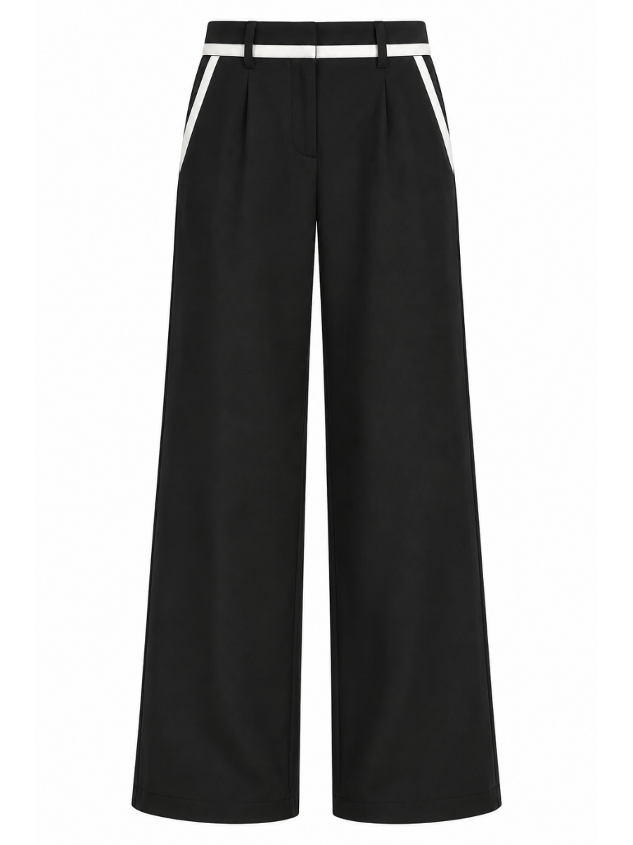 PANTALON BICOLOR BORDE CINTURA