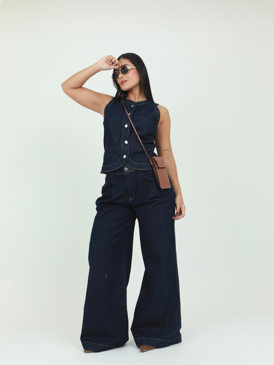 SET DENIM PANTALON Y CHALECO