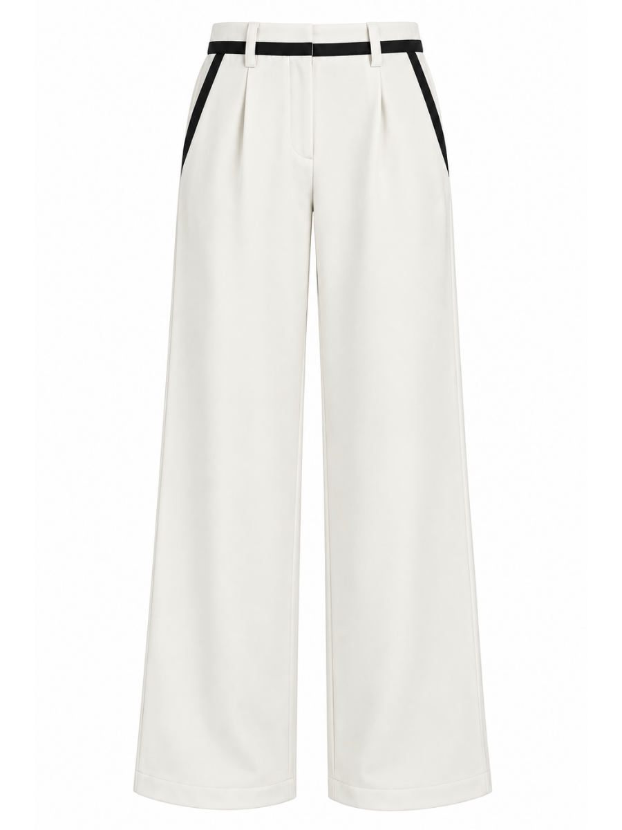 PANTALON BICOLOR BORDE CINTURA