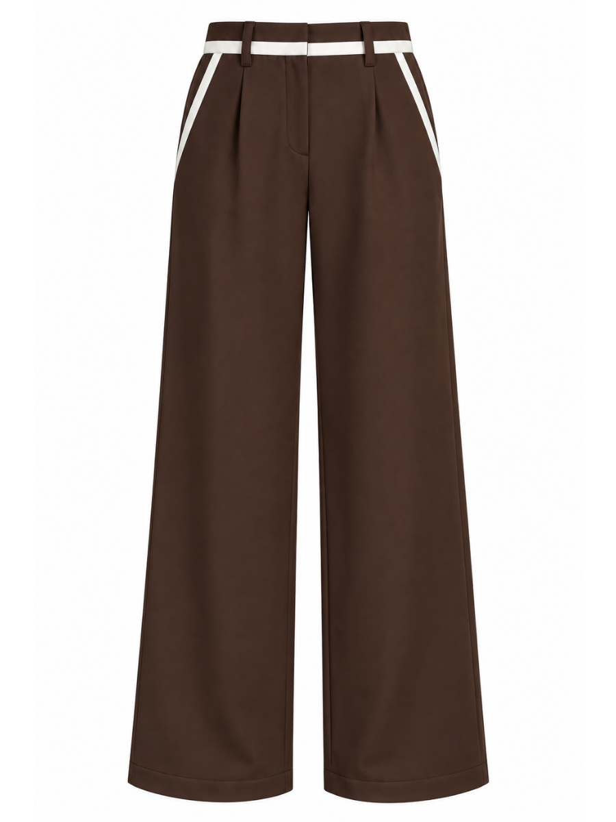 PANTALON BICOLOR BORDE CINTURA
