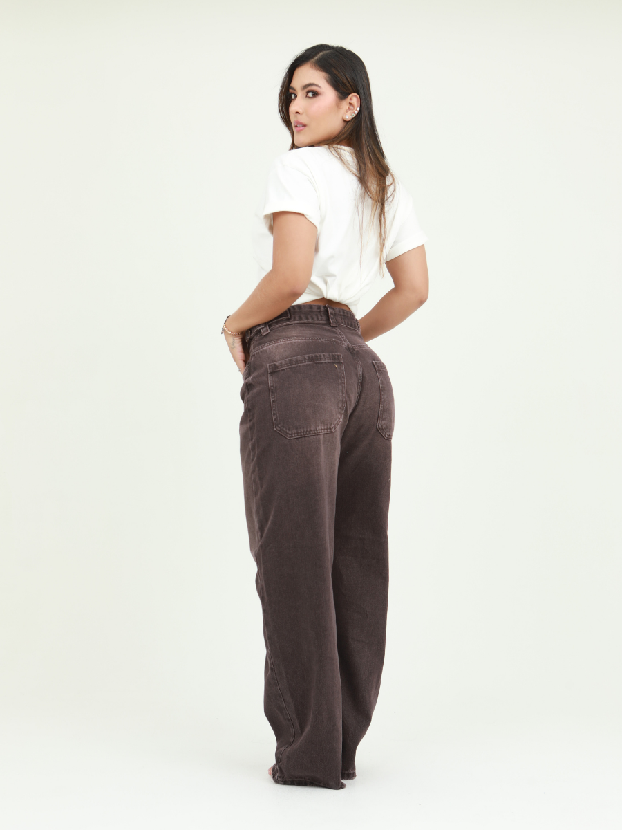 JEAN WIDE LEG CORREA PRETINA LATERAL
