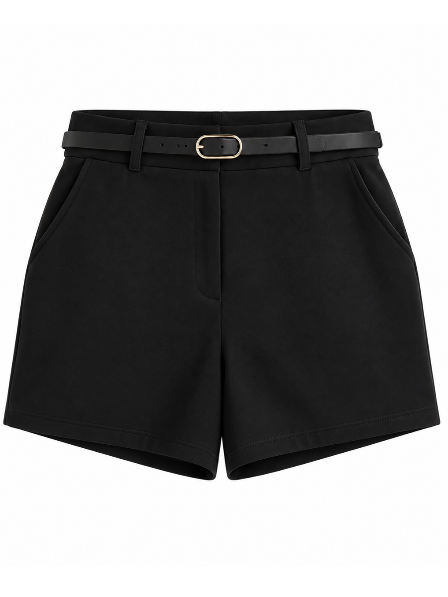 SHORT MAS CORREA NEGRA