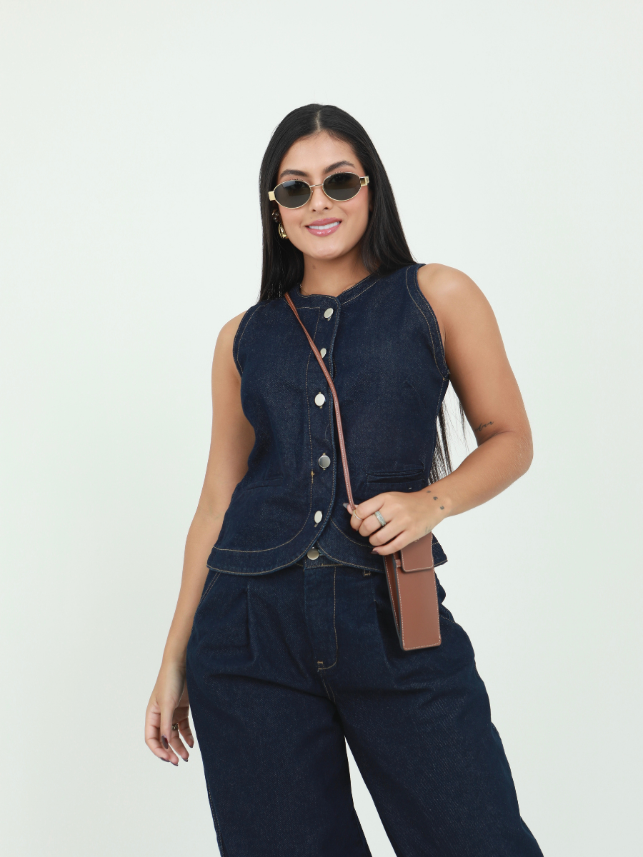 SET DENIM PANTALON Y CHALECO