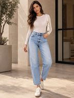 JEAN MOM FIT HR