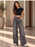JEAN WIDE LEG PRETINA CRUZADA