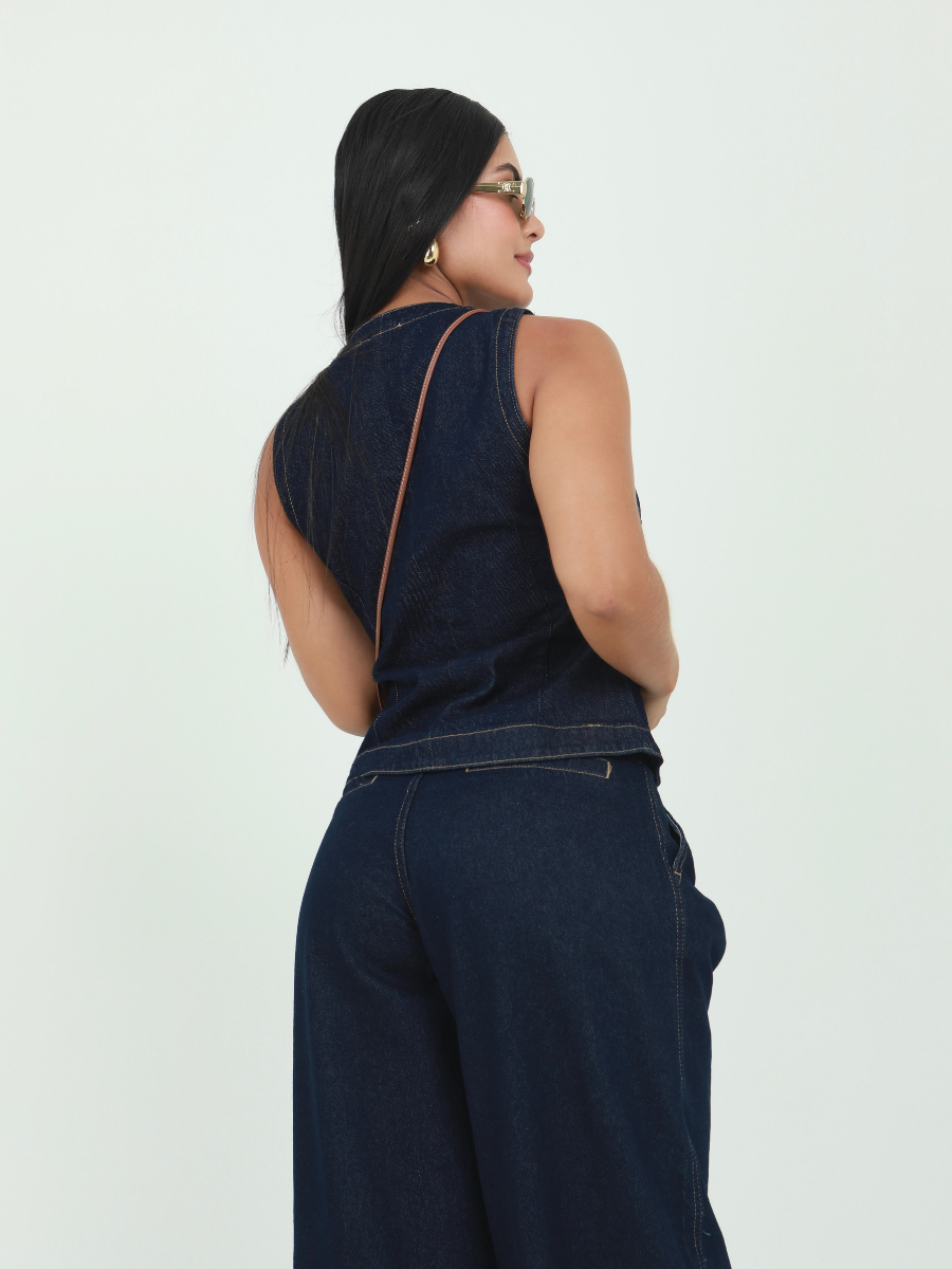 SET DENIM PANTALON Y CHALECO