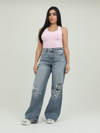 JEAN WIDE LEG ROTOS