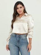 CAMISERA SATIN CORTA