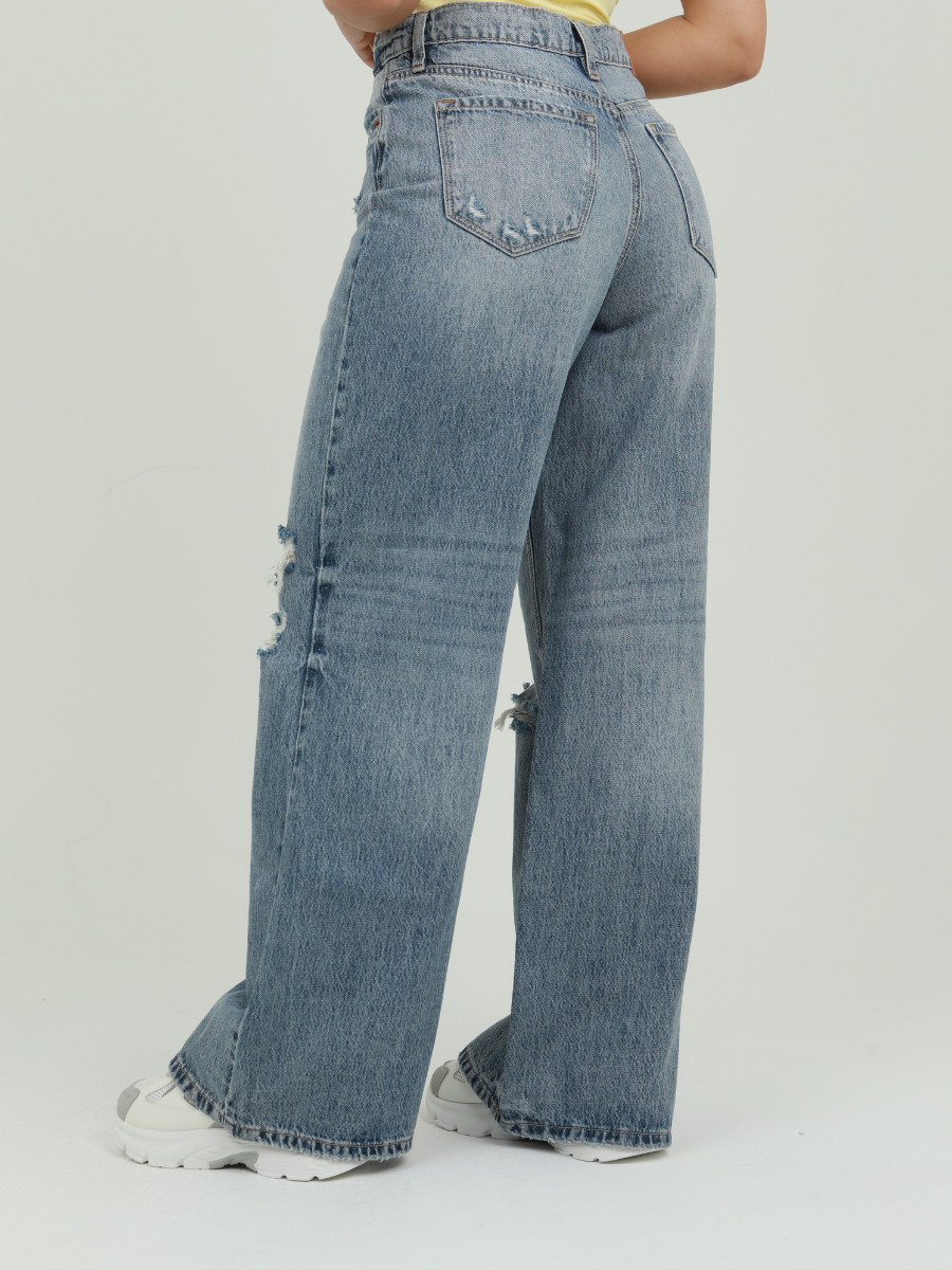 JEAN WIDE LEG ROTOS
