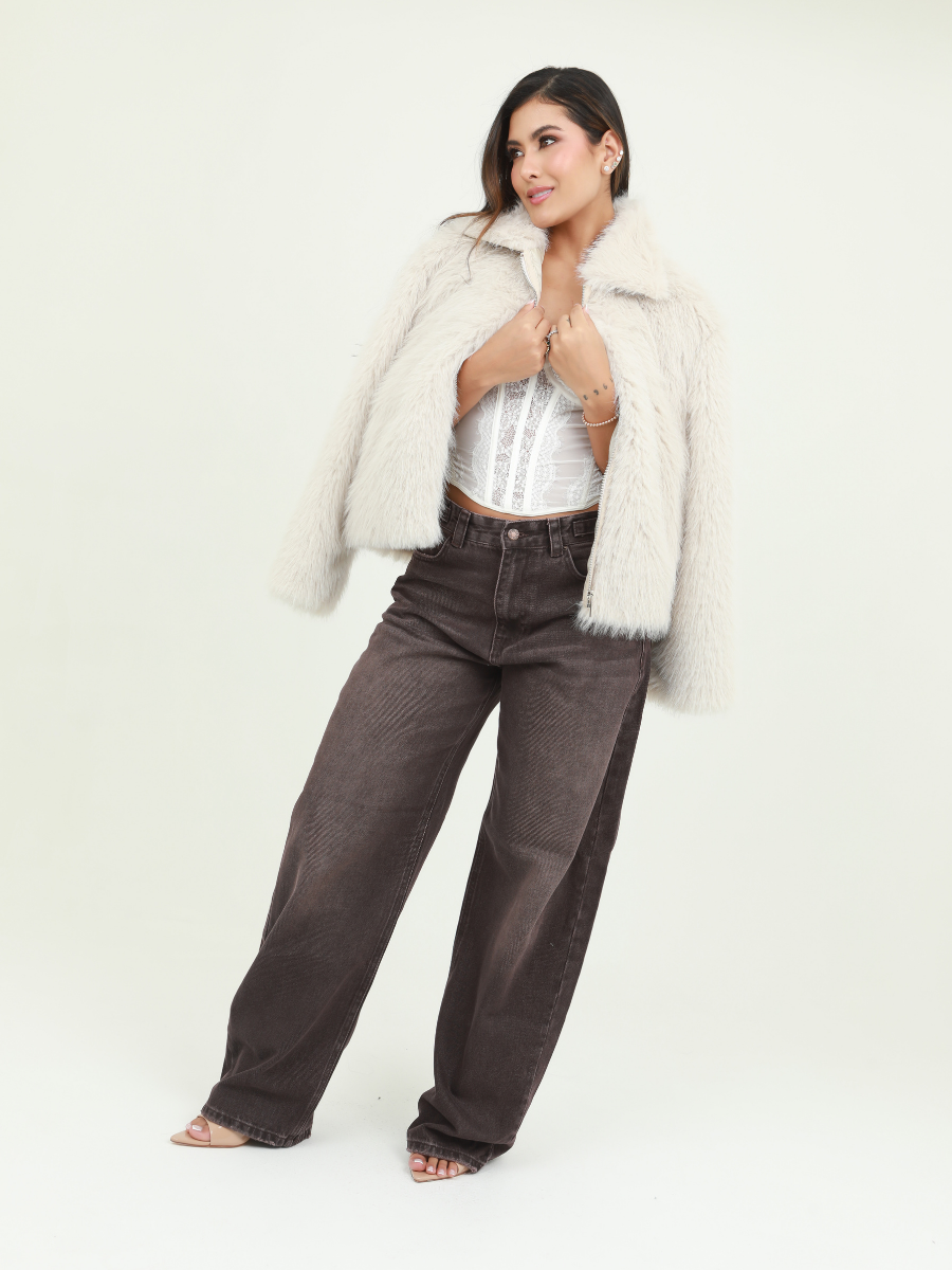 CHAQUETA CIERRE PELUDA