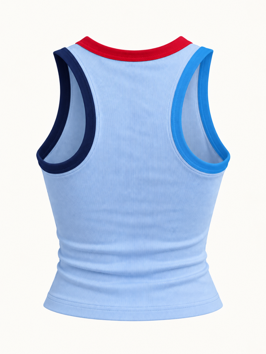 BLUSA BASICA BORDE BICOLOR