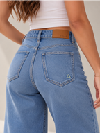 JEAN MIDE RISE WIDE LEG
