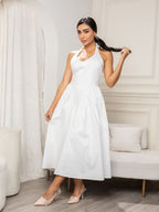 VESTIDO LARGO POPELINA