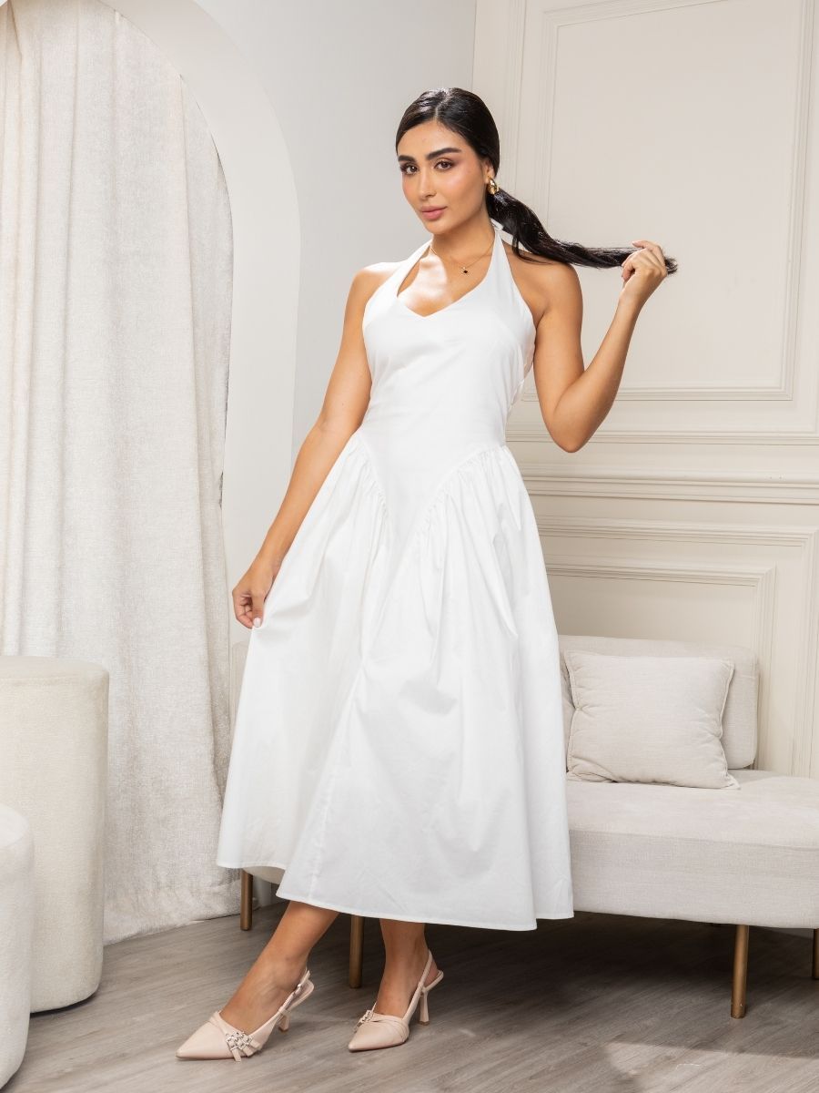 VESTIDO LARGO POPELINA