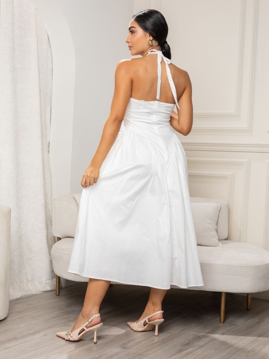 VESTIDO LARGO POPELINA