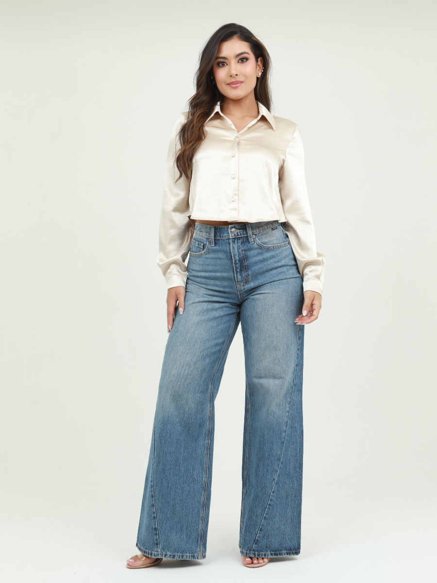 CAMISERA SATIN CORTA