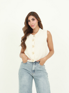 BLUSA HILO BOTON CARACOL