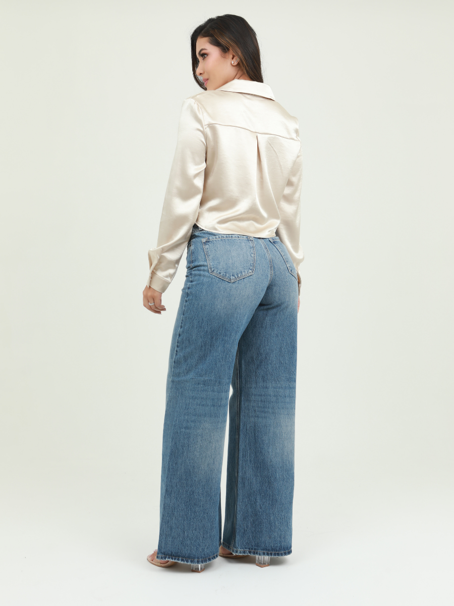 JEAN WIDE LEG COSTURA BOTA