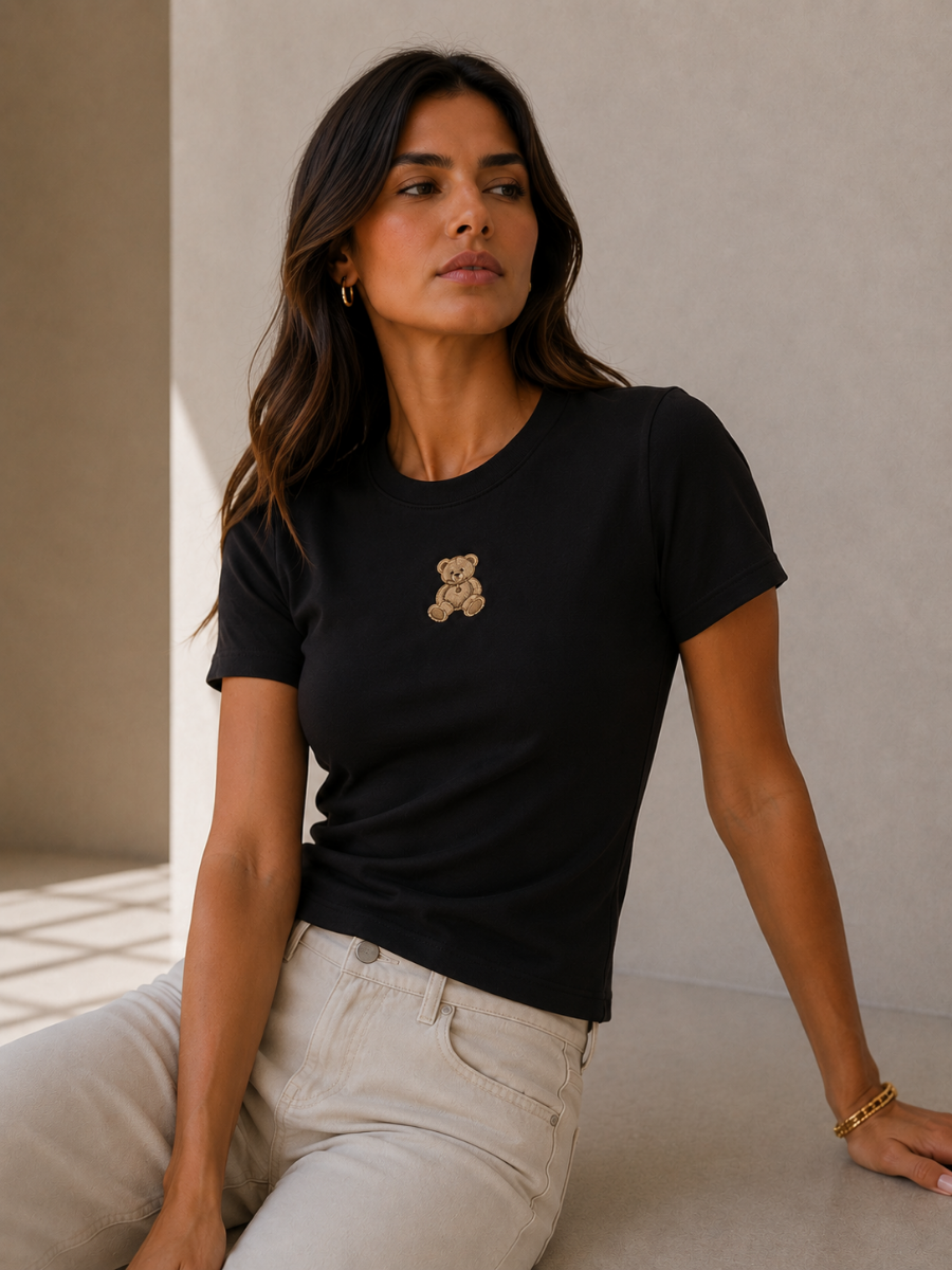 BLUSA DETALLE OSITO DORADO