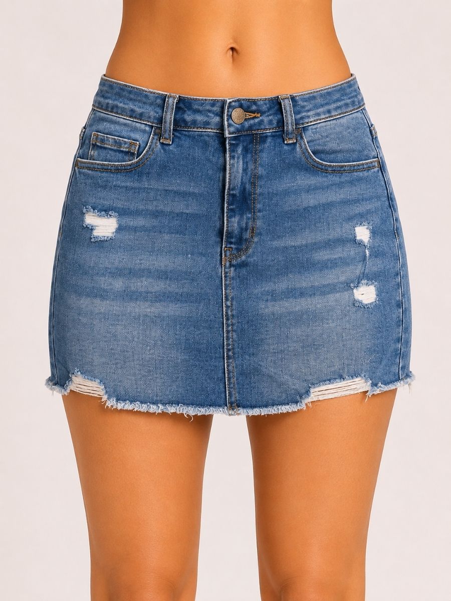 FALDA DENIM DESTROY
