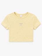 BLUSA CORTA MOÑO PIEDRAS