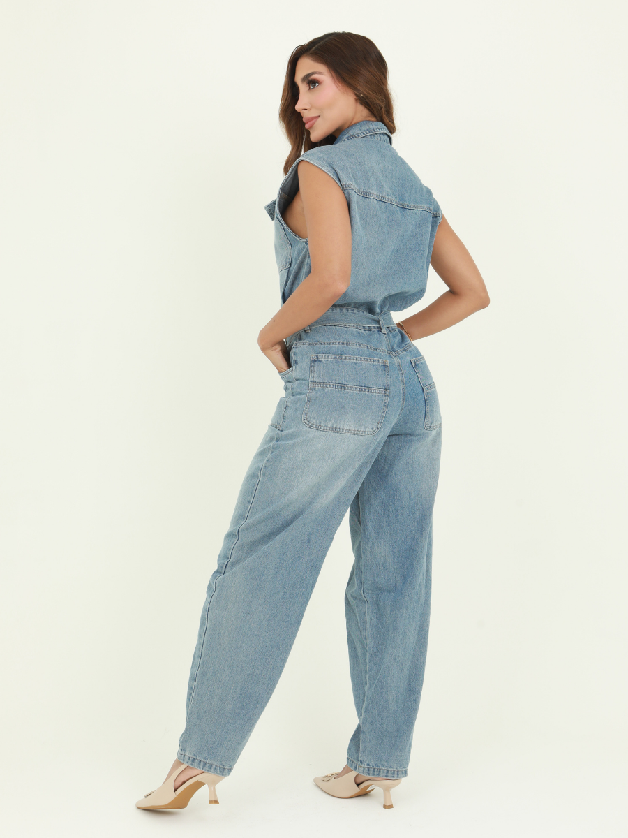 ENTERIZO DENIM CUELLO