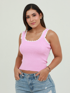 BLUSA BORDE PERLA Y BOLERITO