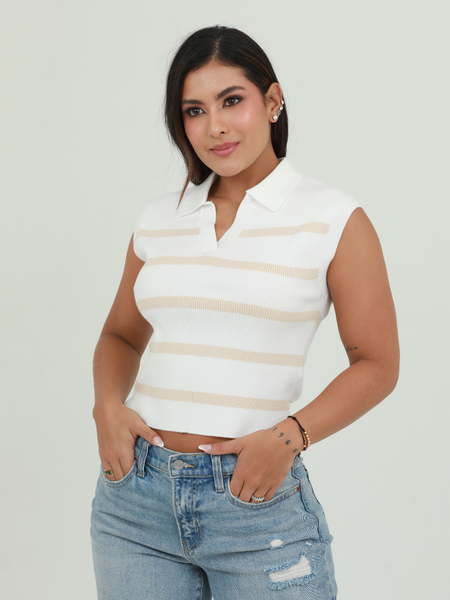 BLUSA POLO MANGA CORTA RAYAS