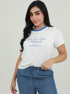 CAMISETA VALLÉ CUELLO BORDADO