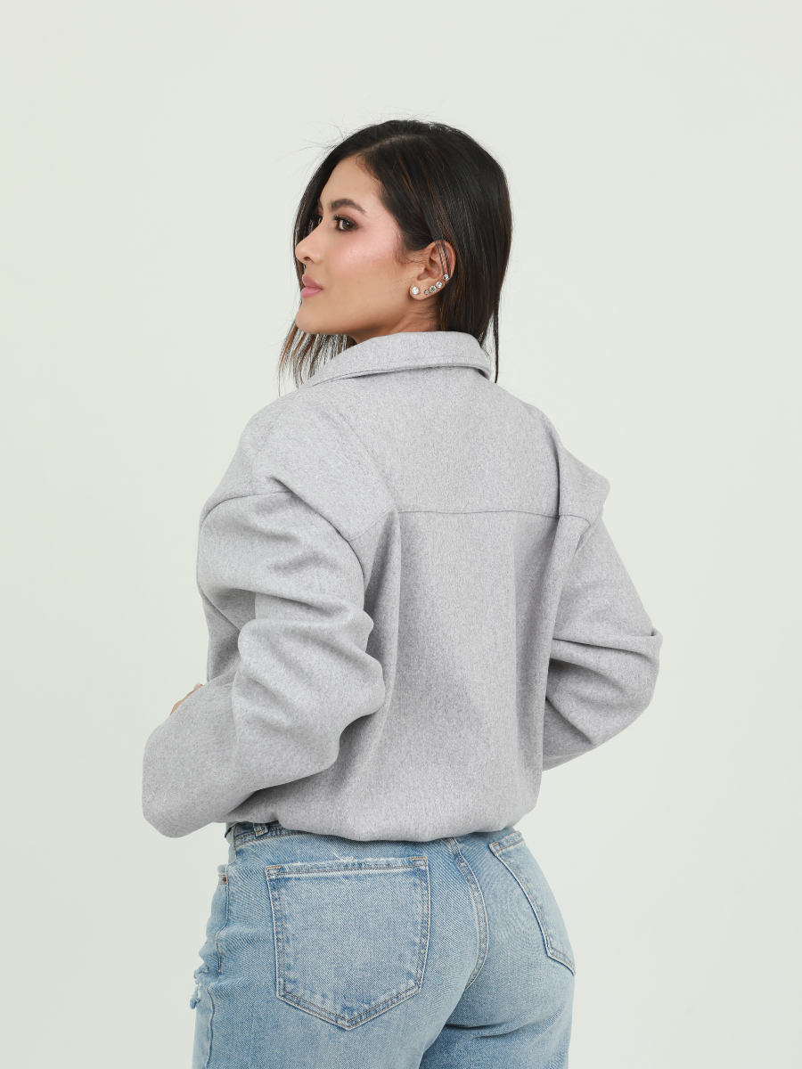 CHAQUETA GAMUZA CIERRE