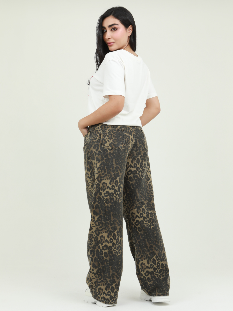 JEAN LEOPARDO WIDE